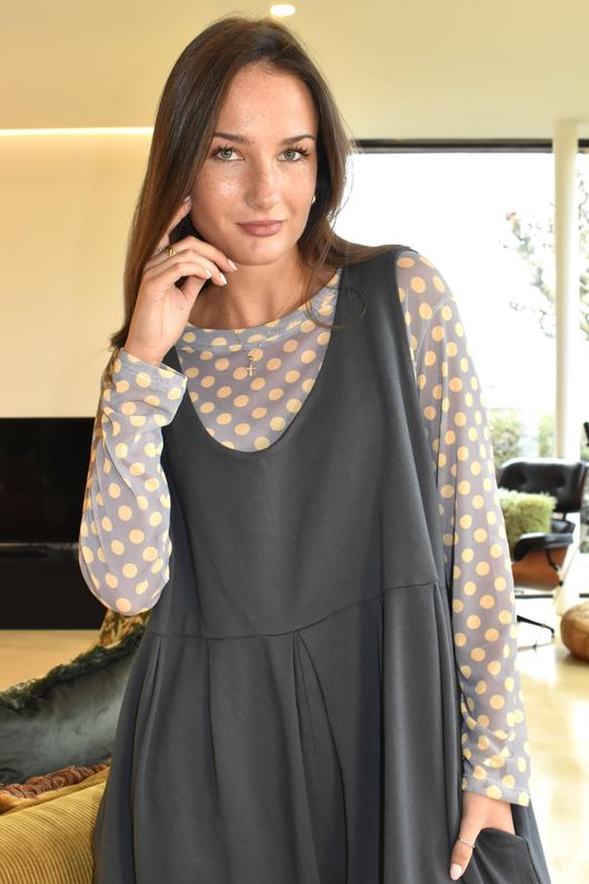 Bobby Mesh Layering Top Dopamine Dot Storm Custard